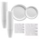White Paper Tableware Kit for 50 Guests